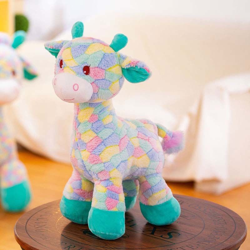 عروسک مدل زرافه رنگارنگ کد i21v ارتفاع 29 سانتی‌متر